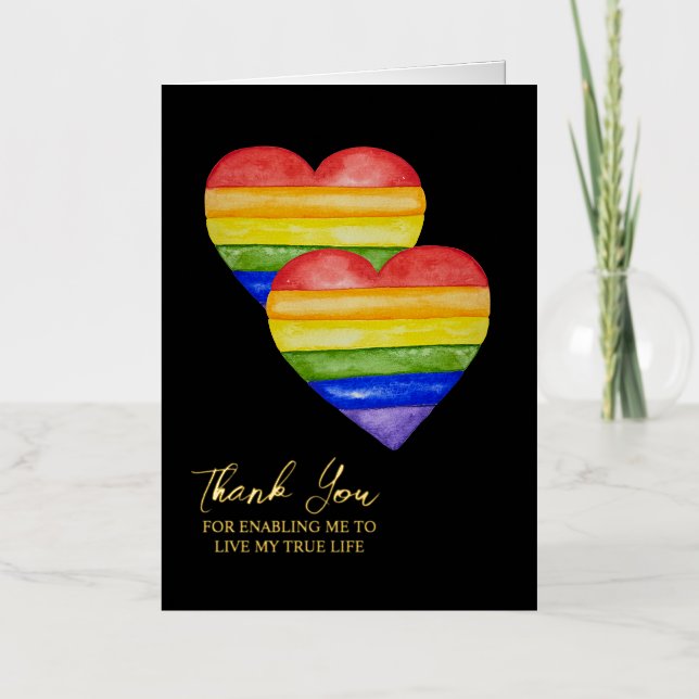 Enabling True Life - Watercolour Foil Love Card  (Anverso)
