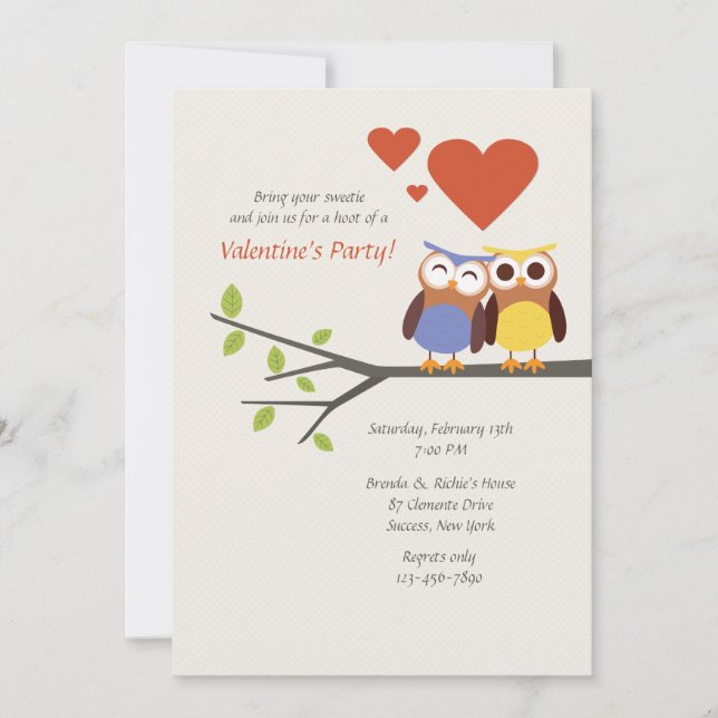 Enamorada invitación de San Valentín (Anverso)