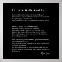 Enamorado de otro poema de amor arte mural poster