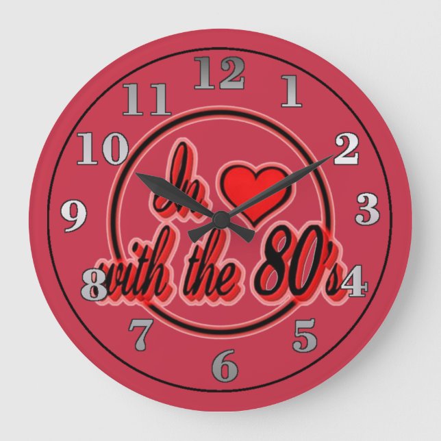 Enamorado del reloj de pared con el logotipo rojo  (Anverso)
