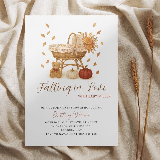 Enamorándose de la invitación rústica a Baby Showe (Subido por el creador)