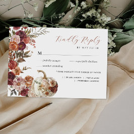 Enamorarse | RSVP de boda de flores de otoño
