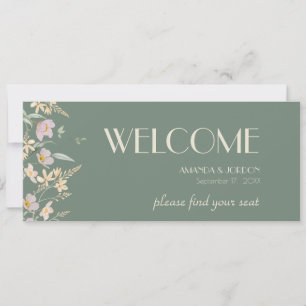 Encabezado de gráfico de asientos de boda Wildflow