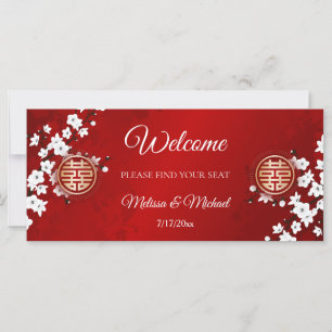Encabezado de gráfico de asientos para Bodas chino