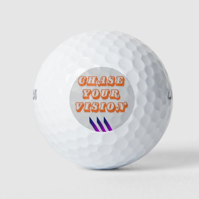 "Encadenar tu visión: bolas de golf de precisión" (Anverso)