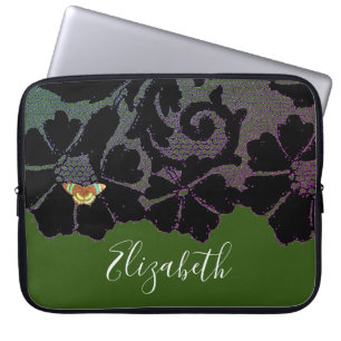 ENCAGE NEGRO CON MARIPOSA EN FUNDAS DE NEOPRENO VE