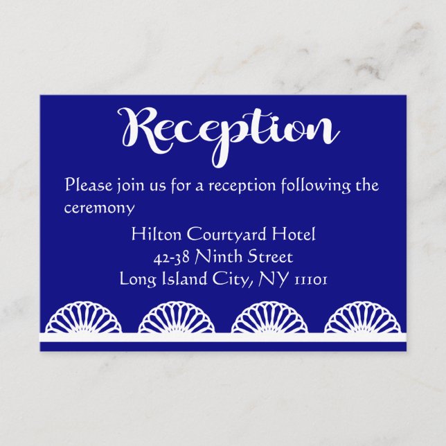 Encaje Antiguo Recepción de Boda Azul Marino Real (Anverso)