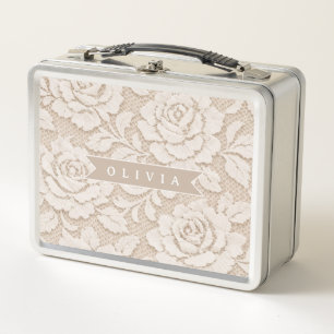 Encaje de Marfil Personalizado Elegante Vintage Nu