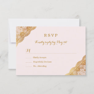 Encaje de oro rosa RSVP