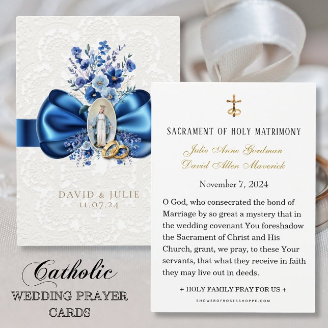 Encaje Floral Azul Católico de Boda de María (Subido por el creador)