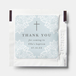 Encaje vintage favor de agradecimiento de bautizo