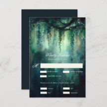 Encantado Bosque Magical Fairy Lights Wedding RSVP