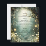 Encantado Forest Garden Path Green Boda Menu<br><div class="desc">En este mágico y encantador menú de bodas verdes,  con luces brillantes,  destacan los senderos de flores y árboles del bosque. Un tema etéreo para tu día especial.</div>