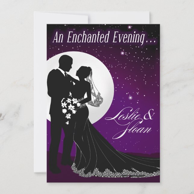 Encantado igualando la invitación de la boda de la (Anverso)
