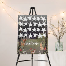 Encantado Rótulo de Baby Shower Woodland en