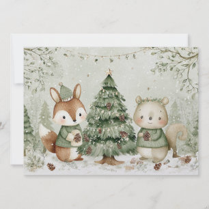 Encantador árbol de Navidad con animales Navidad