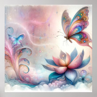 Encantador arte en la pared de mariposa