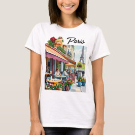 Encantador café París Camiseta panorámica