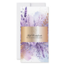 Encantador certificado de regalo de Lavender II