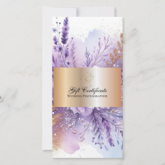 Encantador certificado de regalo de Lavender II