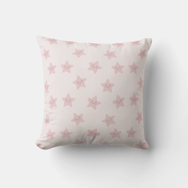 Encantador Cojín decorativo Estrella Rosa (Anverso)