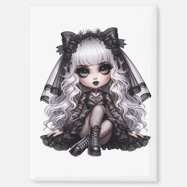 Encantador Con un Imán Cute Gótico de Lado Oscuro (Anverso)