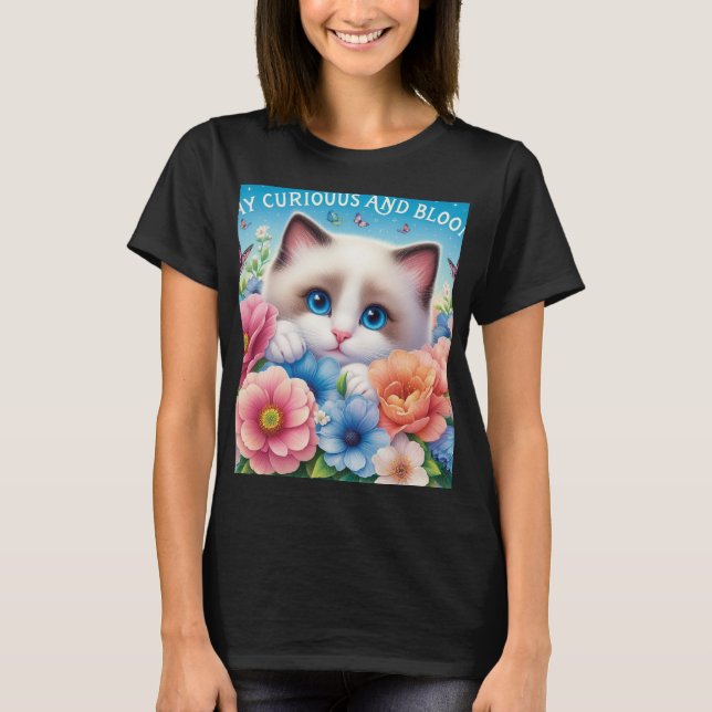 Encantador diseño de camisetas para gatos (Anverso)