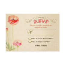 encantador diseño vintage de boda rsvp