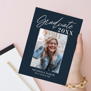 Encantador Editable Color Invitación de Graduación