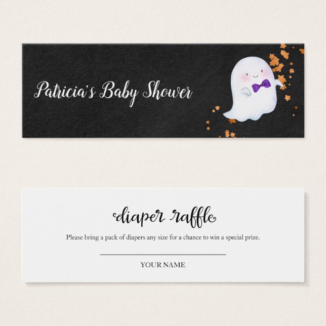Encantador Fantasma Halloween Baby Shower Diaper R (Anverso y reverso)
