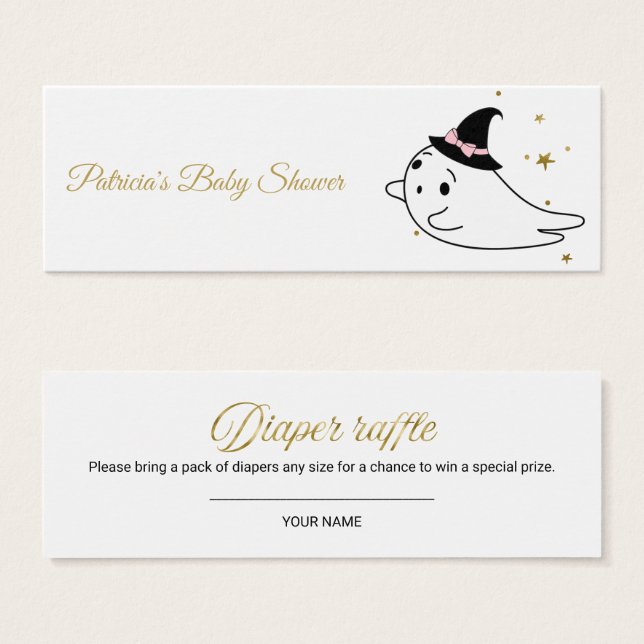 Encantador Fantasma Halloween Baby Shower Diaper R (Anverso y reverso)