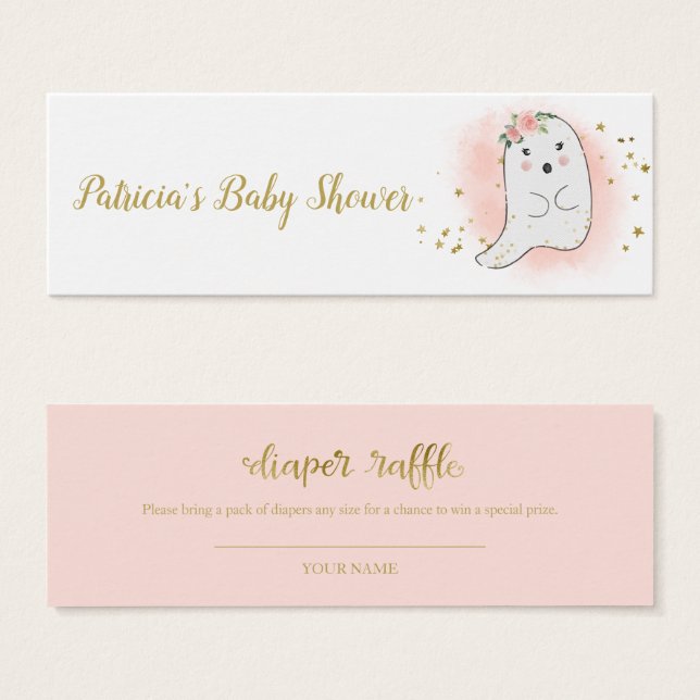 Encantador Fantasma Halloween Baby Shower Diaper R (Anverso y reverso)