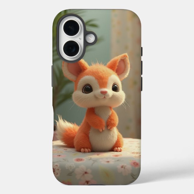 Encantador Funda para iPhone Fox 16 (Reverso )
