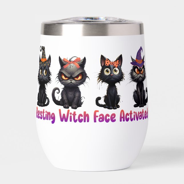 Encantador grupo de gatos de Halloween (Frente)