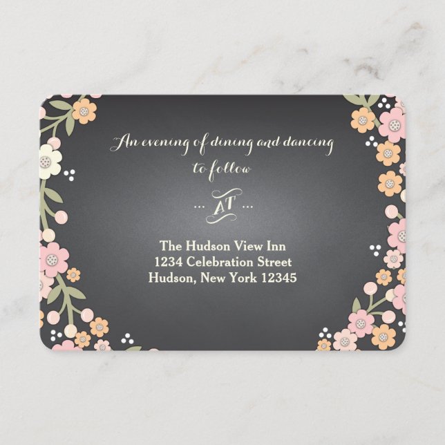 Encantador Jardín Floral Wreath II Boda Recepción (Anverso)