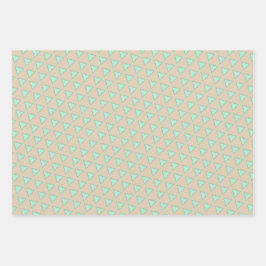 Encantador juego de hojas planas de papel envolvim