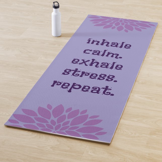 Encantador Lavender Inhale Calm Yoga Ejercicio Mat (In situ)