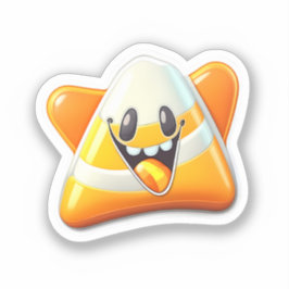 Encantador Pegatina de sonrisa de Candy Corn