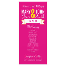 Encantador programa de ceremonia de carteles