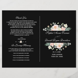 Encantador programa de la Boda Negra con Flores Bl