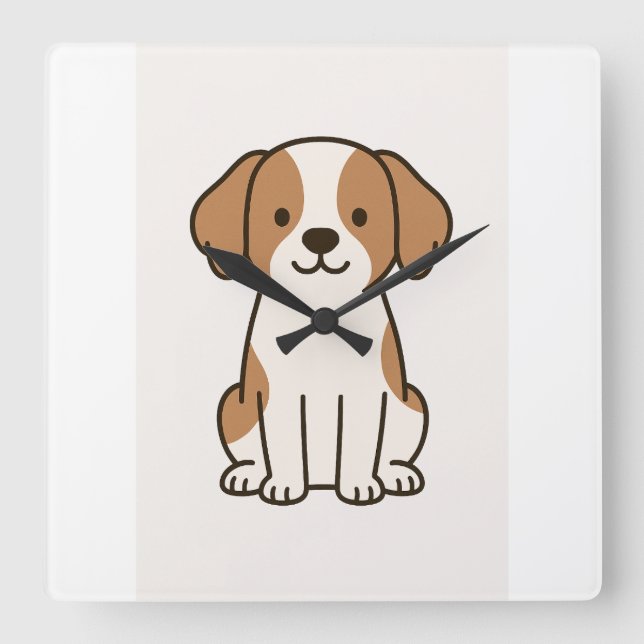 Encantador reloj de pared de perro - Momento para (Anverso)