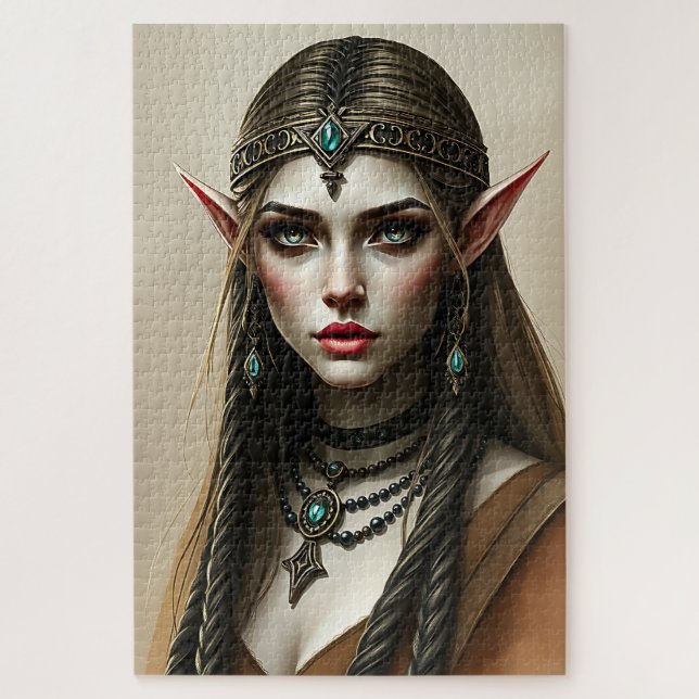 Encantador rompecabezas de Elven Princess Jigsaw (Vertical)