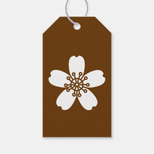 Encantador Sakura en etiqueta de regalo de chocola