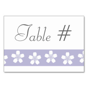 Encantador Sakura en la tarjeta de mesa Lavender