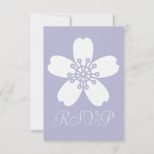 Encantador Sakura en la tarjeta Lavender RSVP