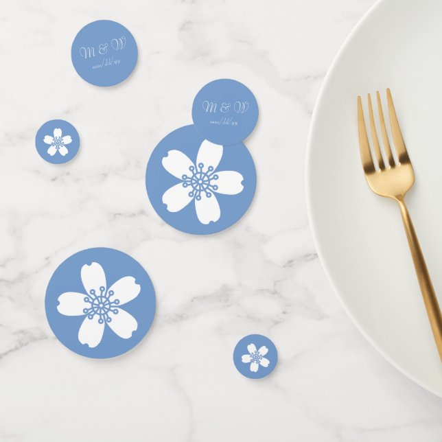 Encantador Sakura en Periwinkle Table Confetti (Grupo)