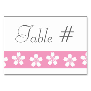 Encantador Sakura en tarjeta de mesa Petal rosa