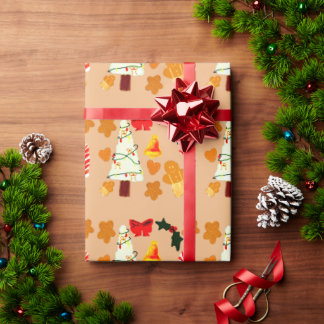 Encantador y acogedor Navidad envuelto en papel re