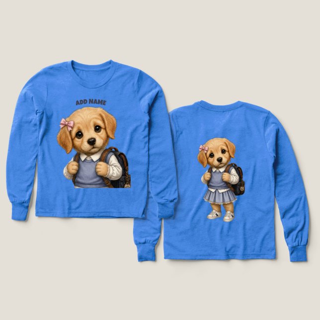 encantadora cachorra hembra Labrador (Diseño frontal y trasero)