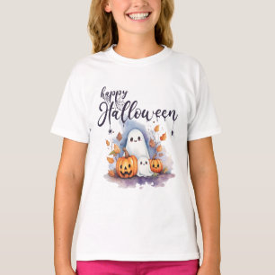 Encantadora camiseta de Halloween con calabaza de